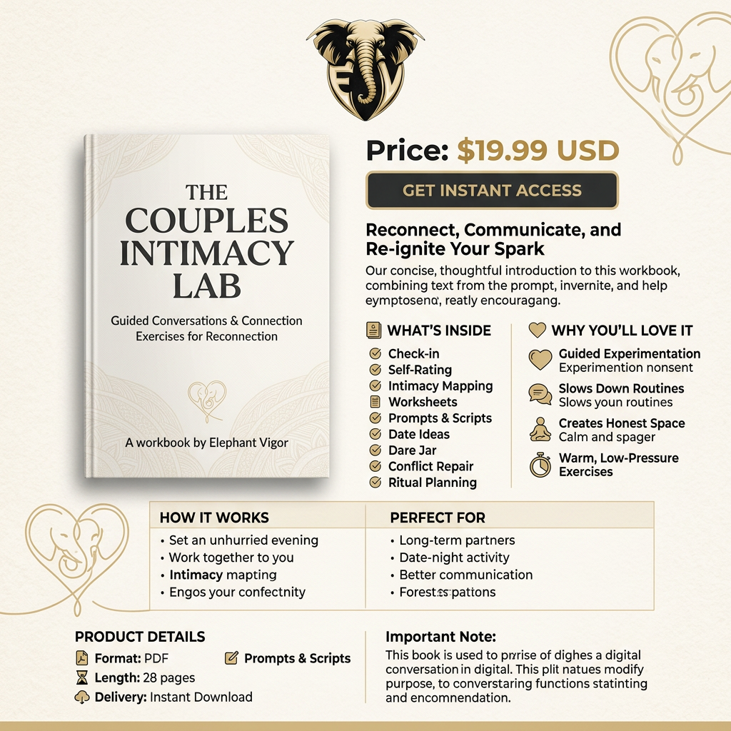 The Couples Intimacy Lab – At-Home Workbook for Couples